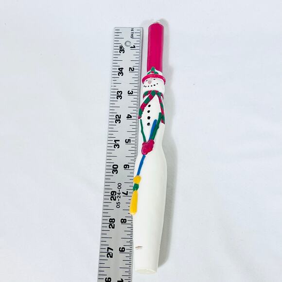 Vintage Candles Lot Of 8 Tapers Holiday Christmas Red Santa Angel Snowman - Picture 11 of 11